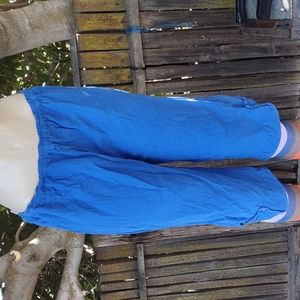 Abaca Blue Cropped Pants